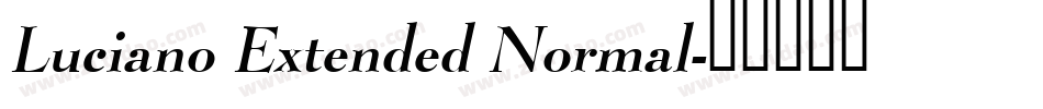 Luciano Extended Normal字体转换